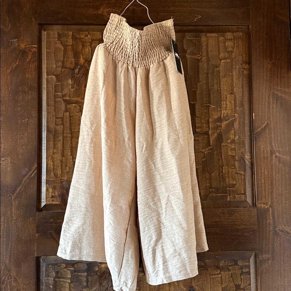Just Love Cream Wide-Leg Pants